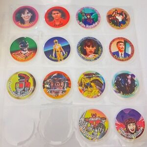 Saban Power Rangers Pogs Unisex OS Multicolor Vintage 1994 Power Caps 14pc Lot